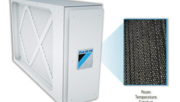 Daikin One Premium Air Cleaner The Daikin One Premium Air Cleaner is an in-line air cleaner that treats home air for certain airborne particulate matter and chemicals found in the home. The high efficiency MERV 15 media filter removes more than 85% of particles down to 0.3 microns in size at rated flow. The Daikin One Premium Air Cleaner also includes a room temperature catalyst (RTC) insert that helps remove formaldehyde and ozone from the air stream. Intuitively designed with outer dimensions that match original equipment furnace and air handler cabinets for quick installation. Whole home filtration Go beyond just merely heating and cooling the air in your home, to providing cleaner indoor air to your family. According to The Environmental Protection Agency (EPA)1, it’s possible for the air inside your home to be up to five times more polluted than the air outside. With the new Daikin One Premium Air Cleaner, protect and prolong the operation and efficiency of your system while delivering improved indoor air. Interested in this product?