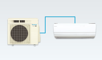 Split Connects one indoor unit to an outdoor unit. Installs simply and unobtrusively to buildings with no need for ductwork. Delivers a sophisticated air conditioning solution to single zone interior spaces at an affordable price. Provides a simple solution for one-room additions.